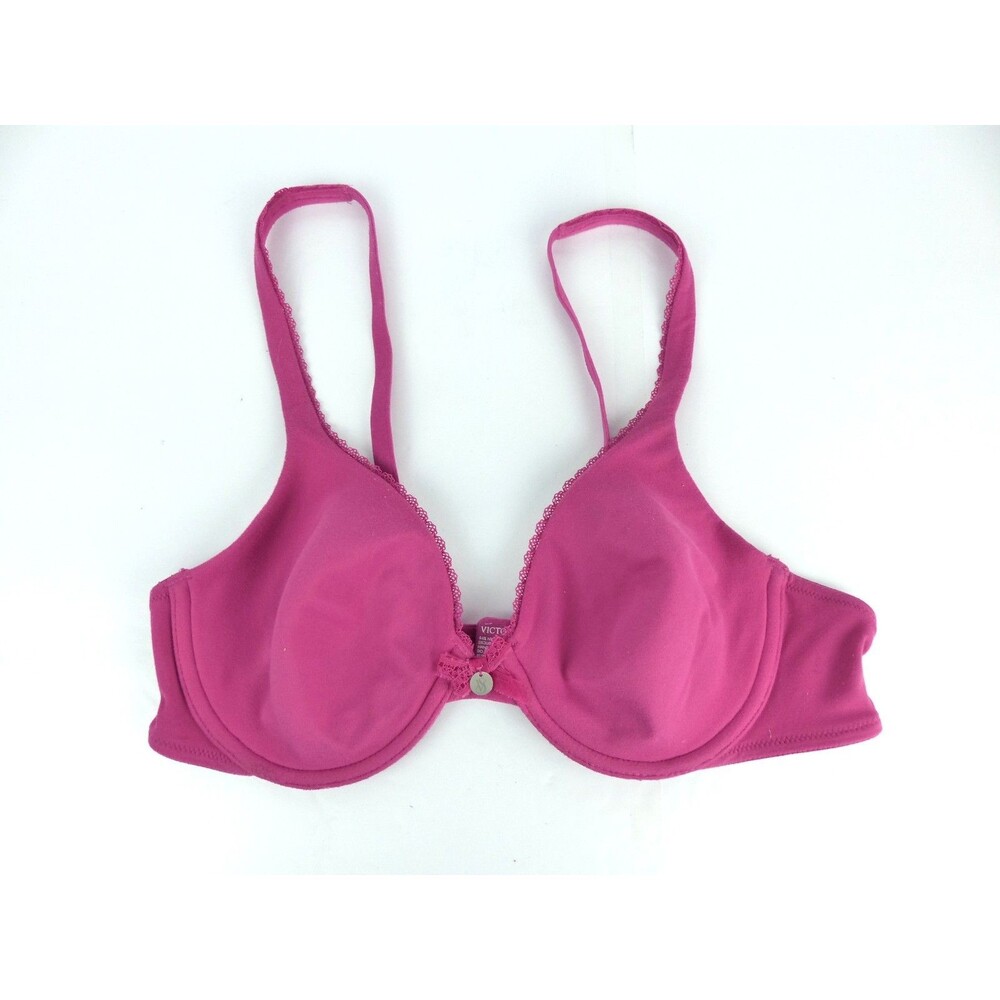 Body By Victoria's Secret Unlined Full Coverage Bra 34B Fuchsia Pink Underwire